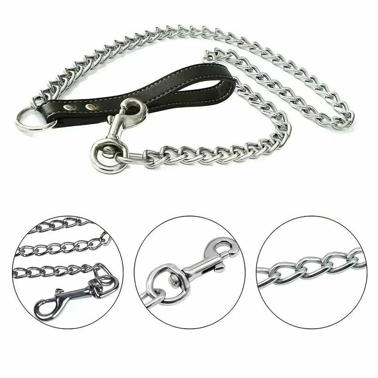 Nobleza Hondenriem - Ketting - Lengte 120 cm - Breed 1 cm
