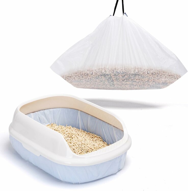 Nobleza Kattenbakzakken met trekbandsluiting - Maat M - 45x94 cm - 10 stuks