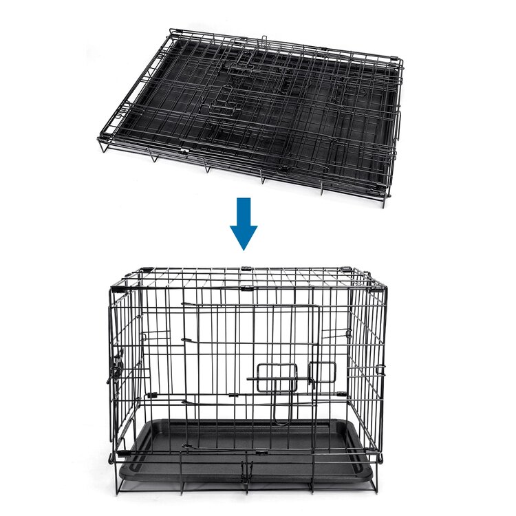 Nobleza Bench voor hondje en kat - Metaaldraad - Zwart - XS