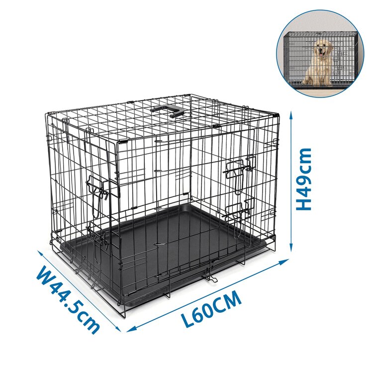 Nobleza Bench voor hond en kat - Metaaldraad - Zwart - S