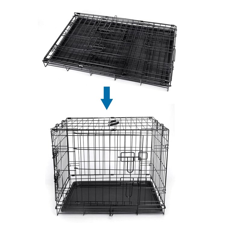 Nobleza Bench voor hond en kat - Metaaldraad - Zwart - S