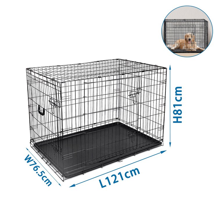 Nobleza Bench voor hond en kat - Metaaldraad - Zwart - XXL