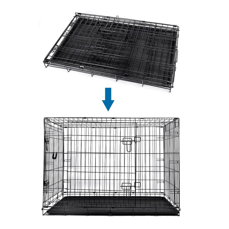 Nobleza Bench voor hond en kat - Metaaldraad - Zwart - XXL