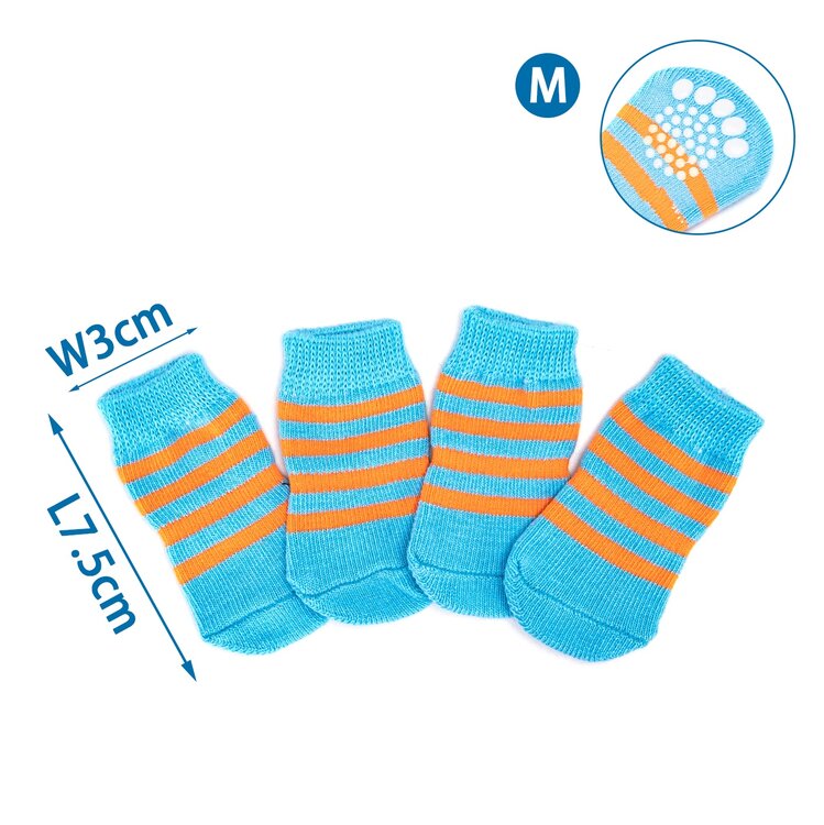 Nobleza Hondensokken - 4 Stuks - Maat M - Blauw