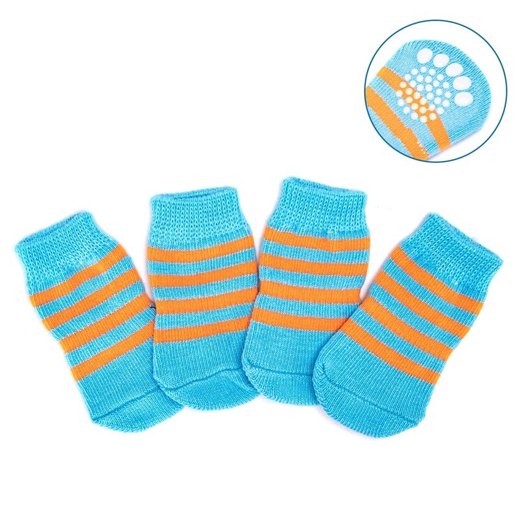 Nobleza Hondensokken - 4 Stuks - Maat M - Blauw