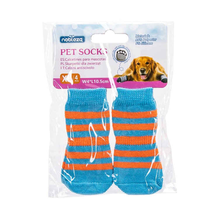 Nobleza Hondensokken - 4 Stuks - Maat XL - Blauw