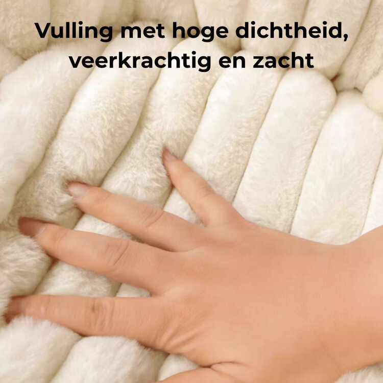 Pecco Ronde mand voor hond en kat - 50 cm - Wit rib