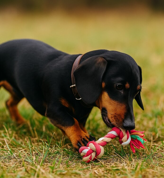 Honden speeltouw met flos