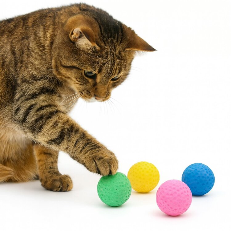 Nobleza Katten speelballetjes - Zacht schuim - 2 Stuks