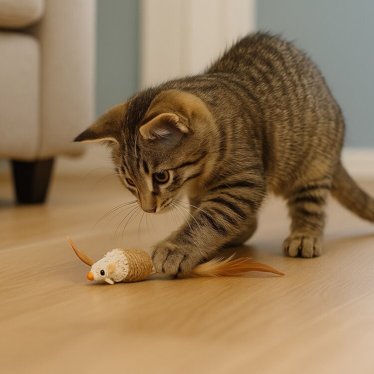 Nobleza Kattenspeeltje - Muis van touw en veren