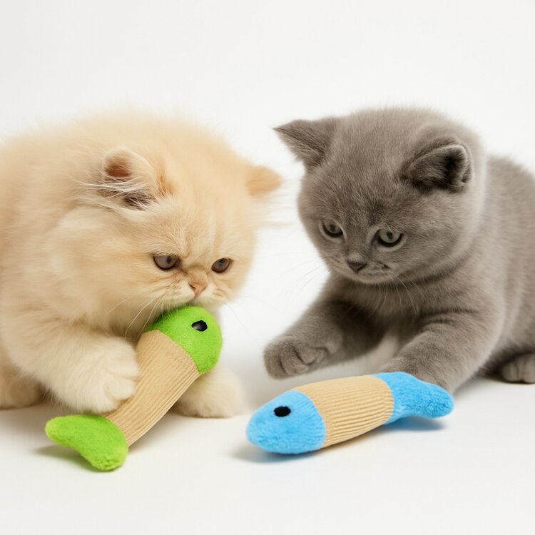 Nobleza Kattenspeeltje - Visje van canvas - 10 cm