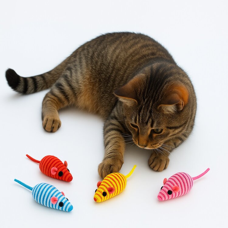 kattenspeelgoed 4 muisjes