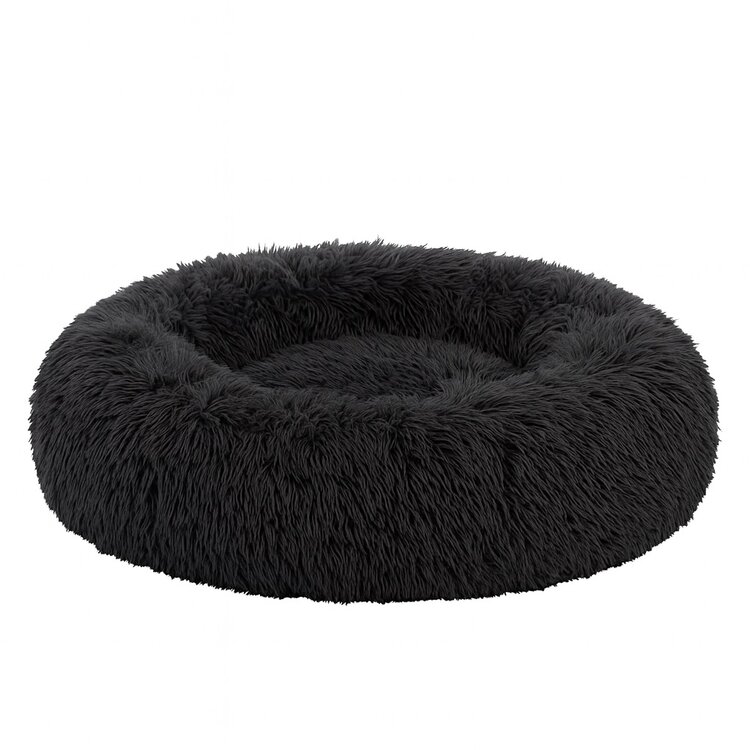 Pecco ronde mand 60 cm zwart fluffy