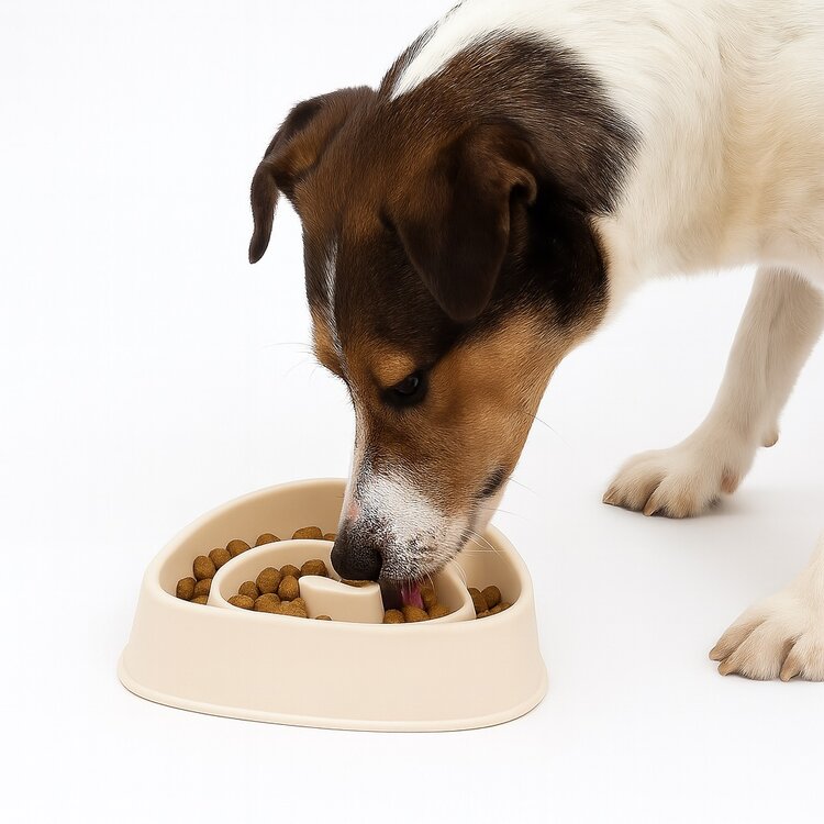 Voerbak om hond langzaam te laten eten