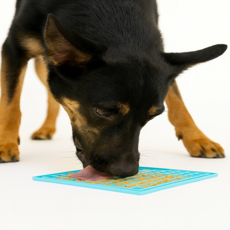 Likmat voor honden blauw