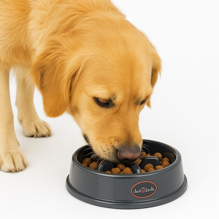Jack-and-Vanilla Anti schrok hondenvoerbak - Rond - XL - Grijs