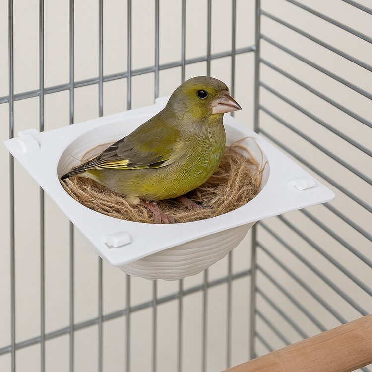 Nobleza Vogelkooi accessoires - Houder nestmateriaal - 10,8x5 cm