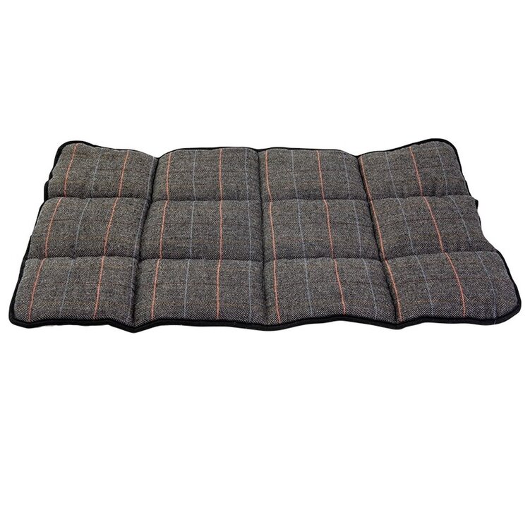 Jack and Vanilla Hondenkussen - Maat M - 45x73 cm - Pluche wol - Tartan - Blauw / grijs 