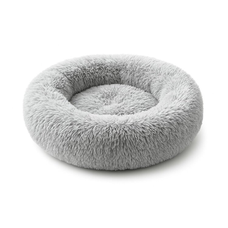 Pecco Ronde mand voor hond en kat - 50 cm - Lichtgrijs fluffy