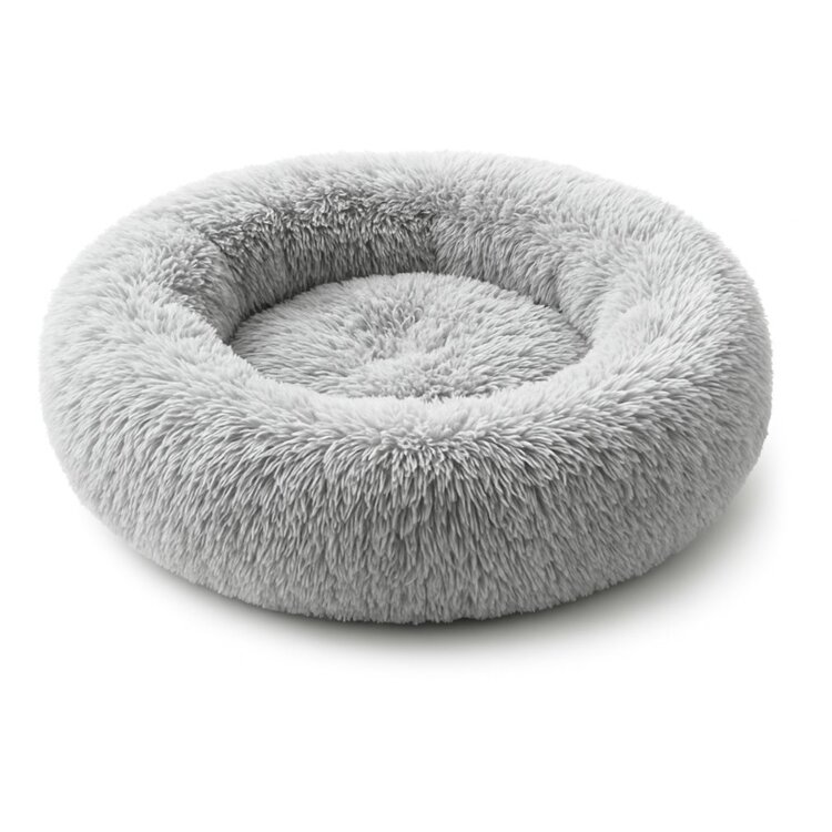 Pecco Ronde mand voor hond en kat - 60 cm - Lichtgrijs fluffy