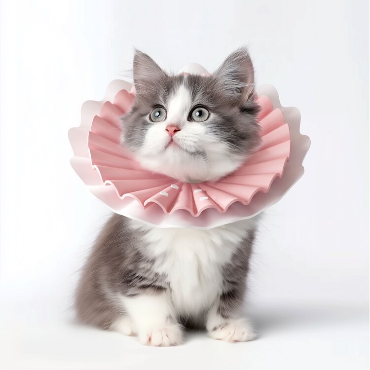 Aino Zachte beschermkraag voor kleine kat of kitten - Roze - Maat S