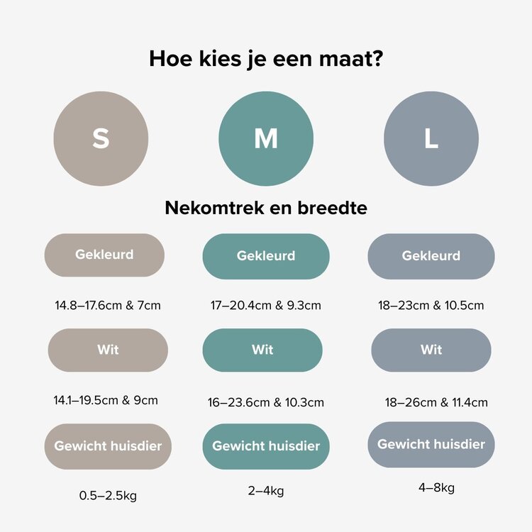 Aino Zachte beschermkraag voor grote kat of hondje - blauw - Maat L