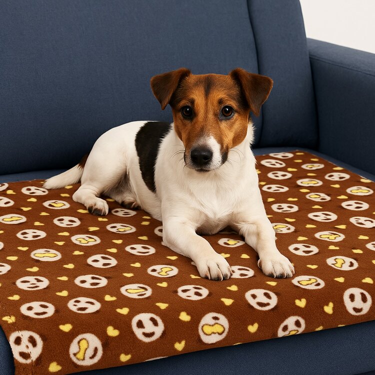 Honden fleecedeken voor op de bank