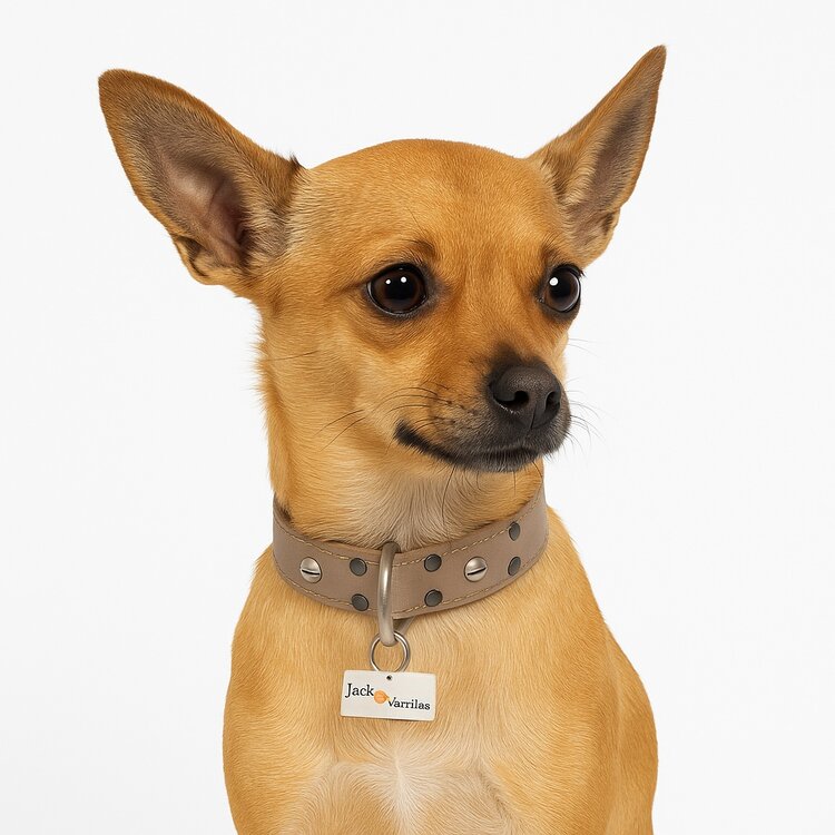 Jack and Vanilla Hondenhalsband - Leer - Grijs - 40 cm