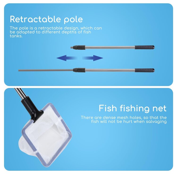 Nobleza Aquarium schoonmaakset - Uitschuifbaar
