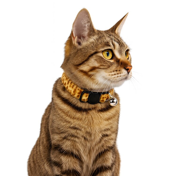 Nobleza kattenhalsband - Beige - Panterprint