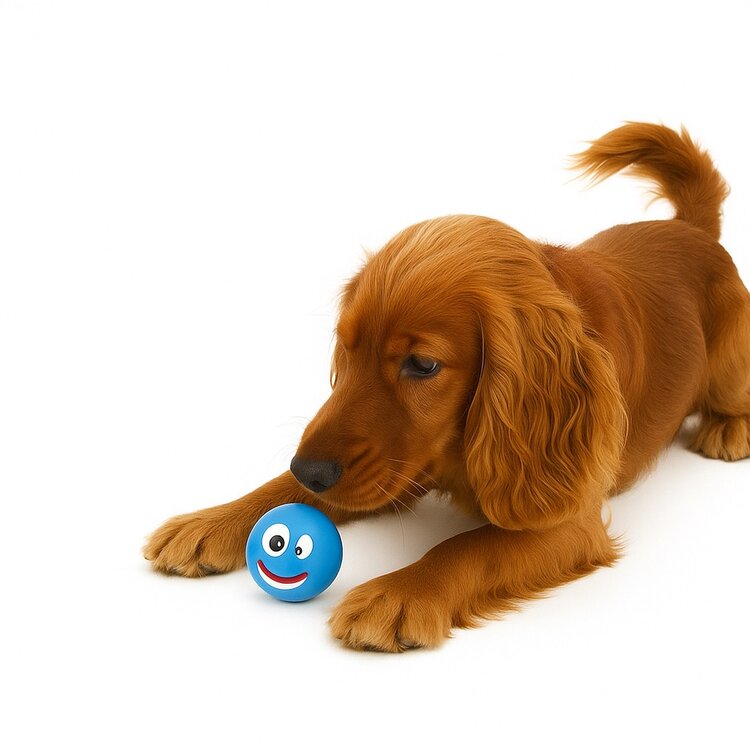 Leuke speelbal met piep voor honden
