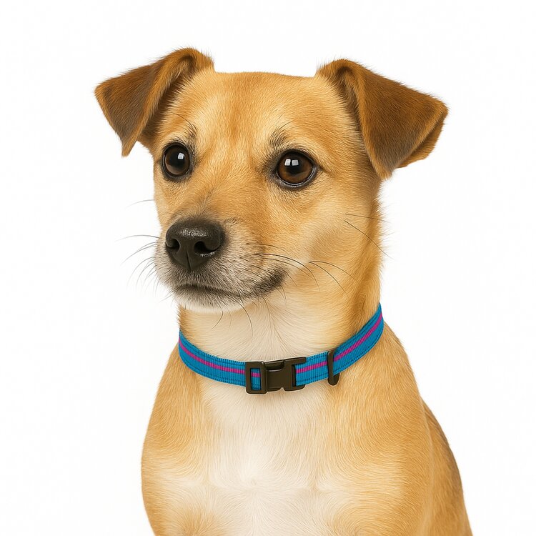 Jack and Vanilla Hondenhalsband - Nylon - Kliksluiting - Blauw - 35 cm