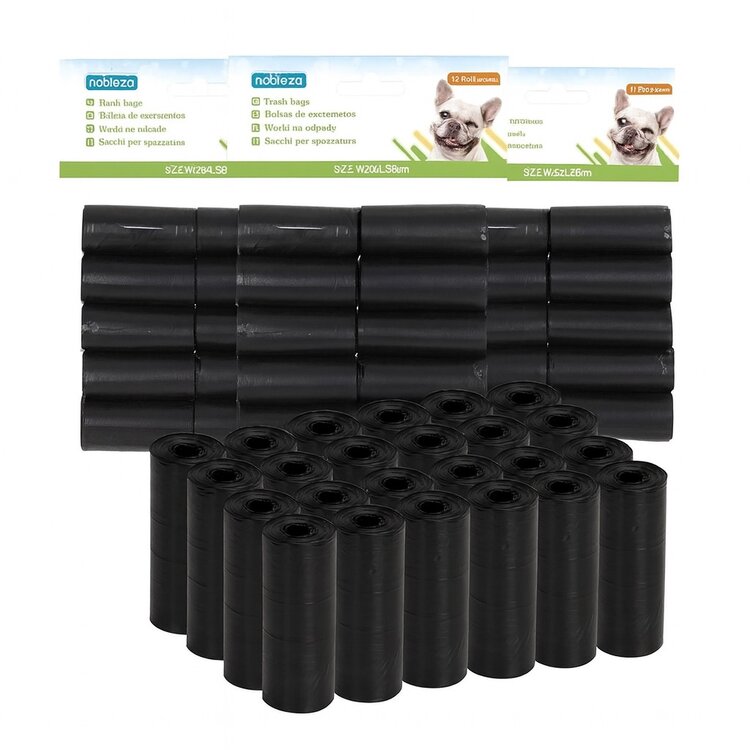 Nobleza Hondenpoepzakjes zwart 1080 zakjes