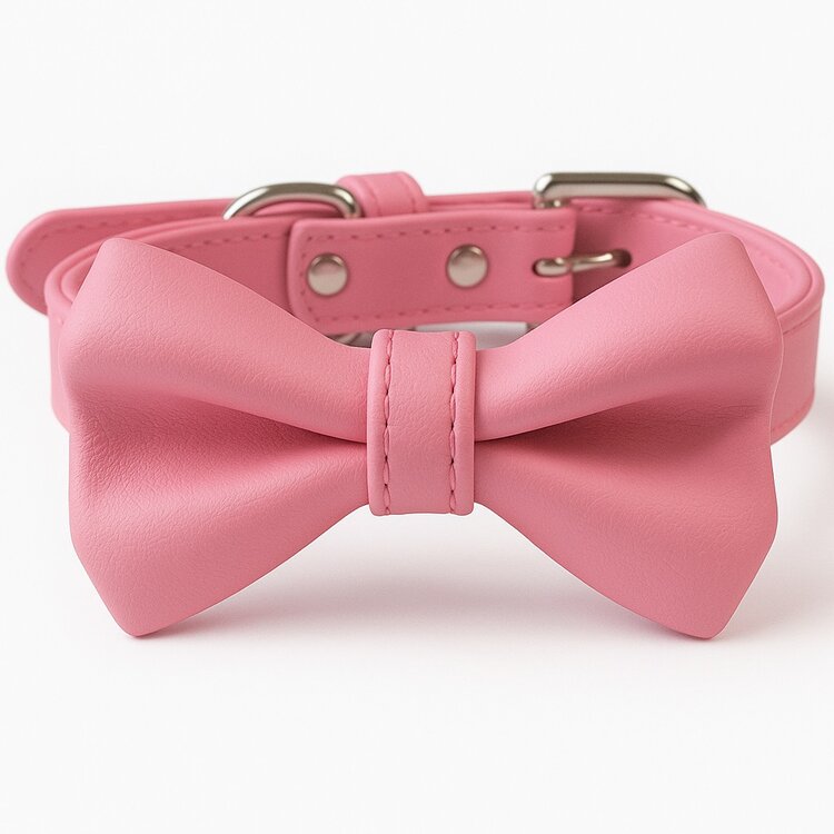 Hondenhalsband met roze strik