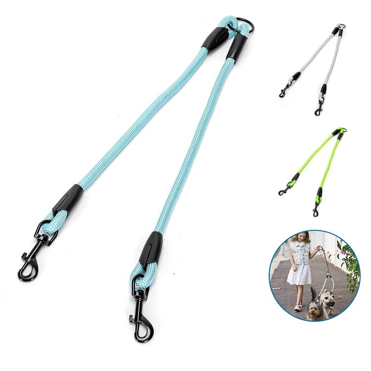 Nobleza Hondenriem splitter - Rond - Fluorescerend - Lengte 2 x 40 cm