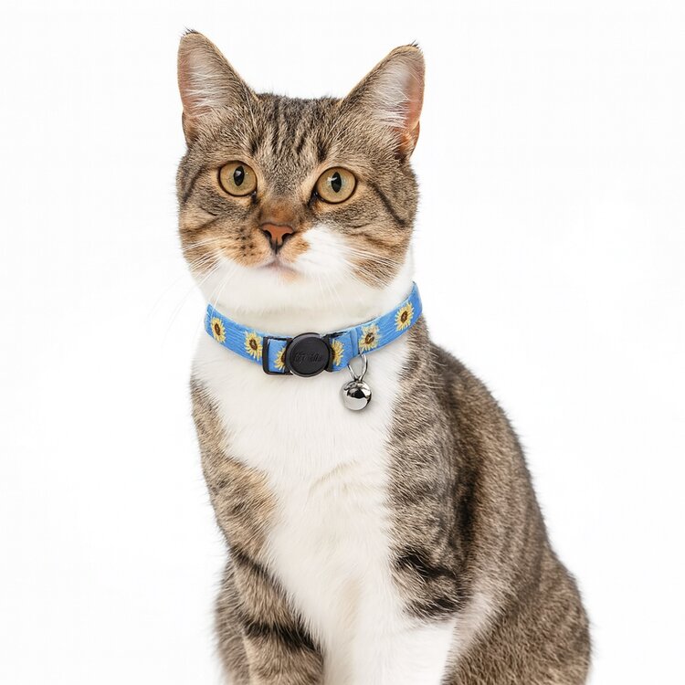 Nobleza Kattenhalsband met belletje - Paars