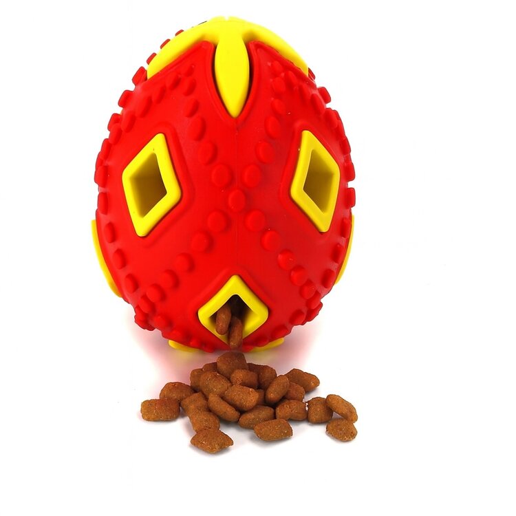 Honden snackbal waar brokjes in kunnen