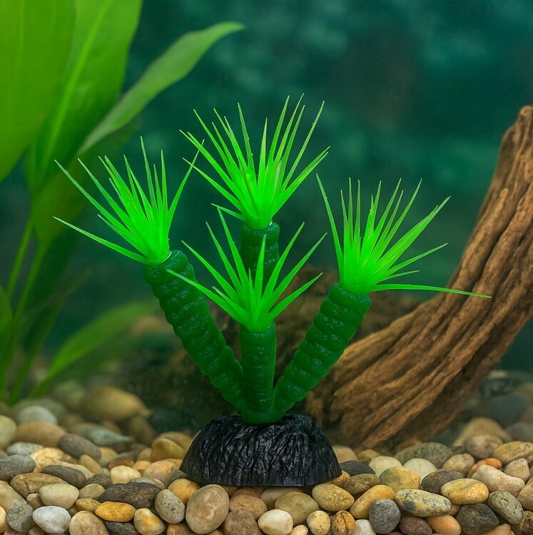 Nobleza Aquariuminrichting - Koraal&nbsp;op stam - Kunstmatig - Fluorescerend