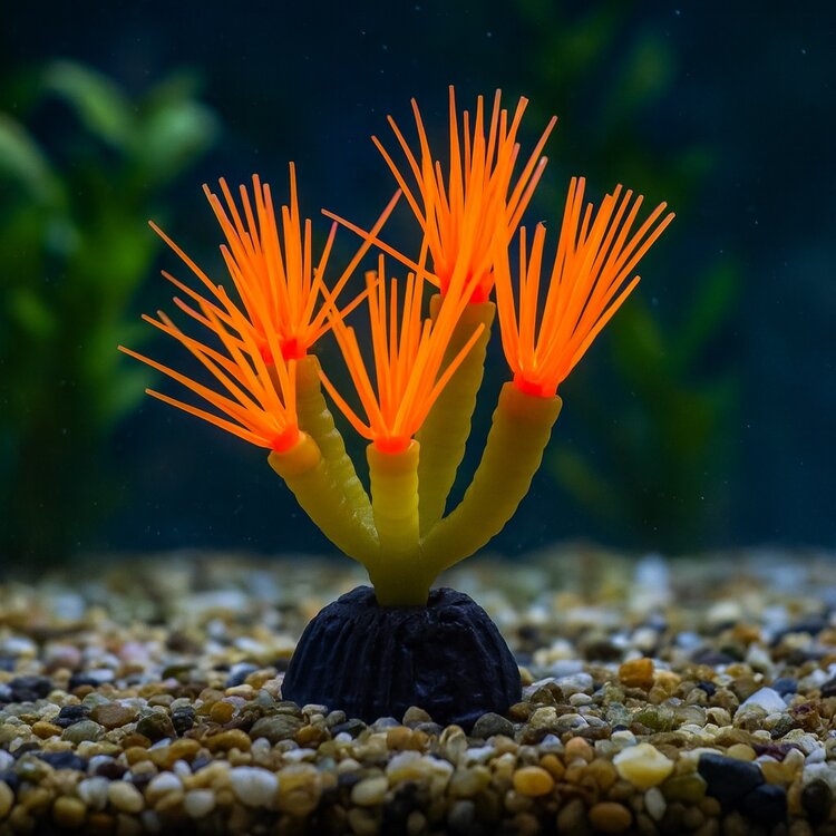 Nobleza Aquariuminrichting - Koraal&nbsp;op stam - Kunstmatig - Fluorescerend