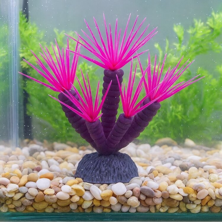 Aquariuminrichting - Koraal&nbsp;op stam - Kunstmatig - Fluorescerend