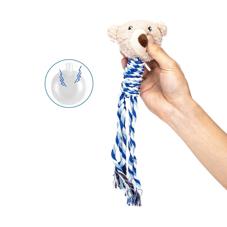 Nobleza Hondenknuffel met piep en touw