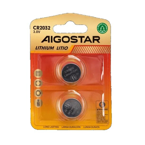 Knoopcel batterijen - CR2032 - 210mAh - 2 stuks