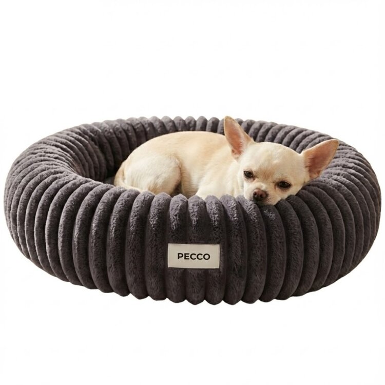 Pecco Luxe mand voor hond en kat - Rond 50 cm - Donkergrijs