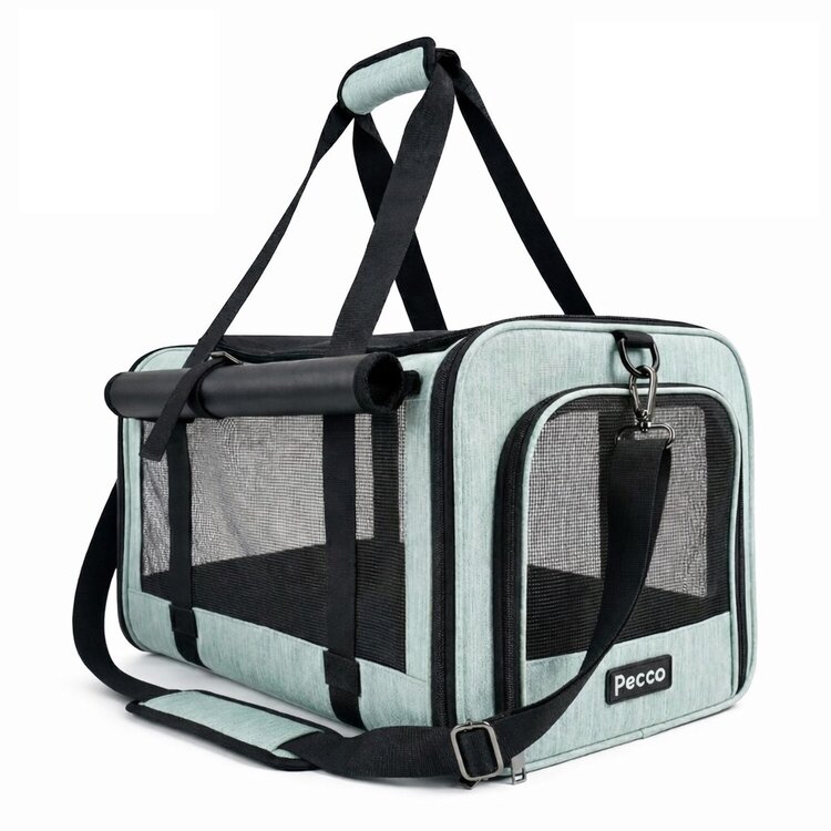 Grote draagtas voor hond en kat tot 9 kg - 48x30x30 cm - Groen