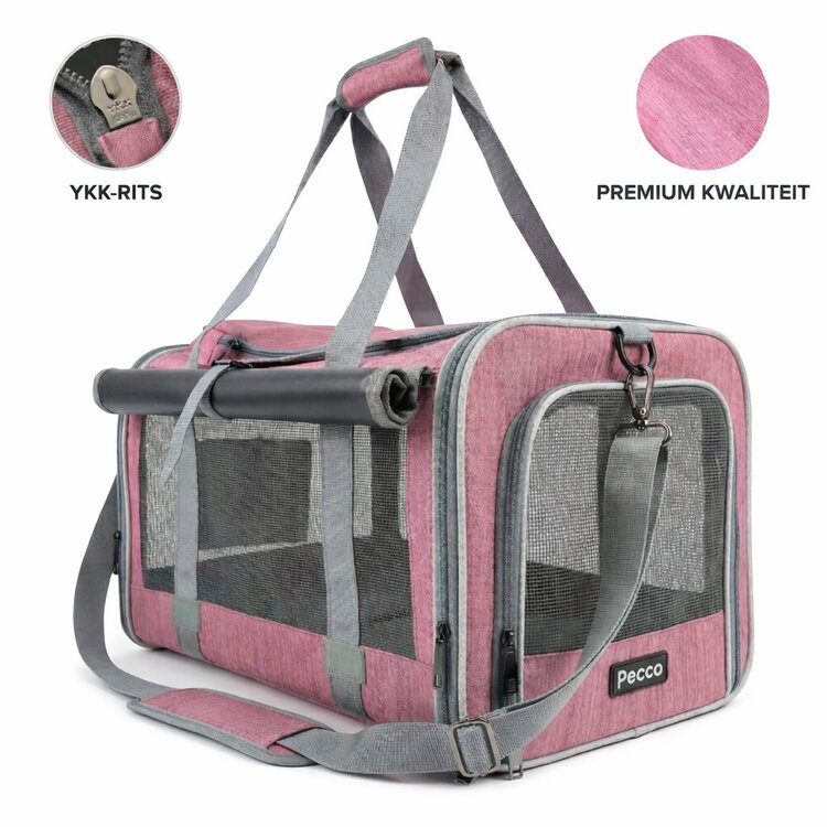 Roze draagtas voor grote kat