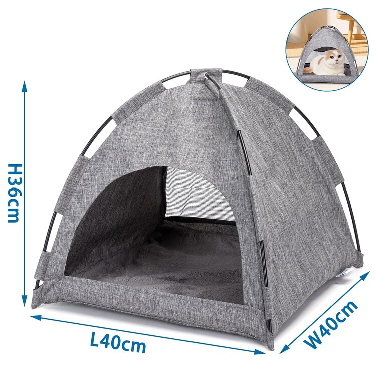 Nobleza Kattenmand - Tent - Grijs - 40x40x36 cm