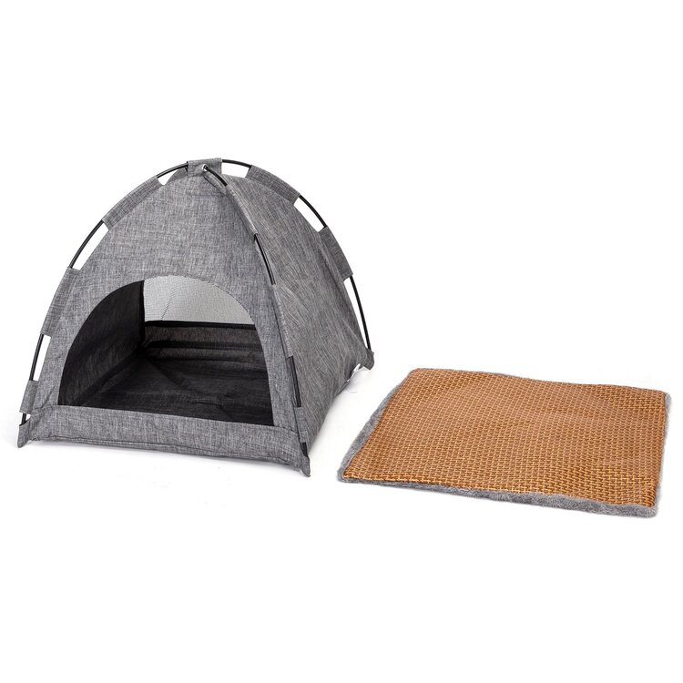 Kattenmandje grijze tent