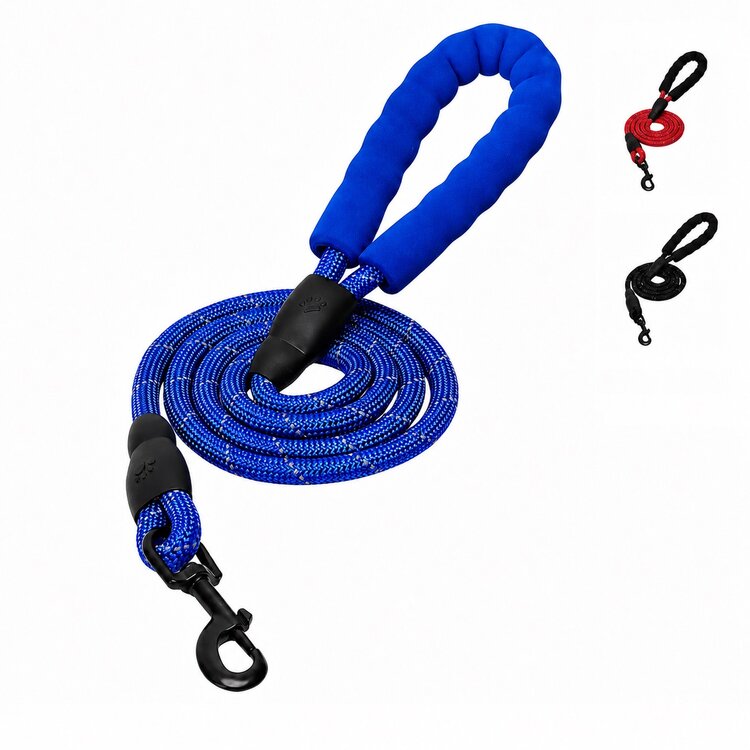 Nobleza Hondenriem met dik handvat - Rond - Reflecterend - 150 cm
