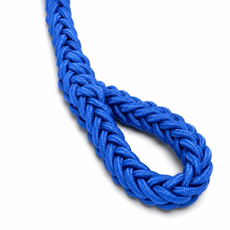 Nobleza Hondenriem gevlochten touw - Blauw - Lengte 120 cm - Diameter 3 cm