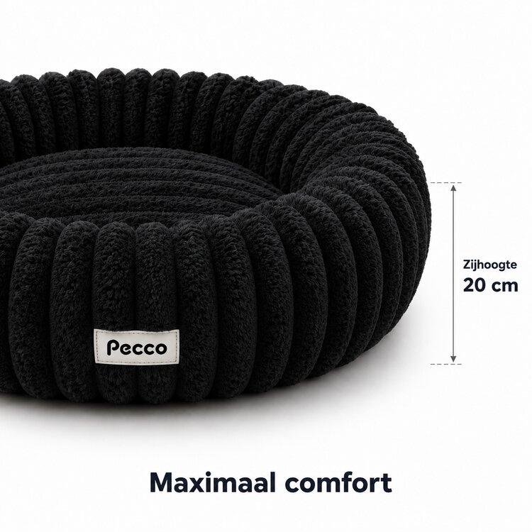Pecco hondenmand 100 cm met zachte hoge rand en antislip onderzijde